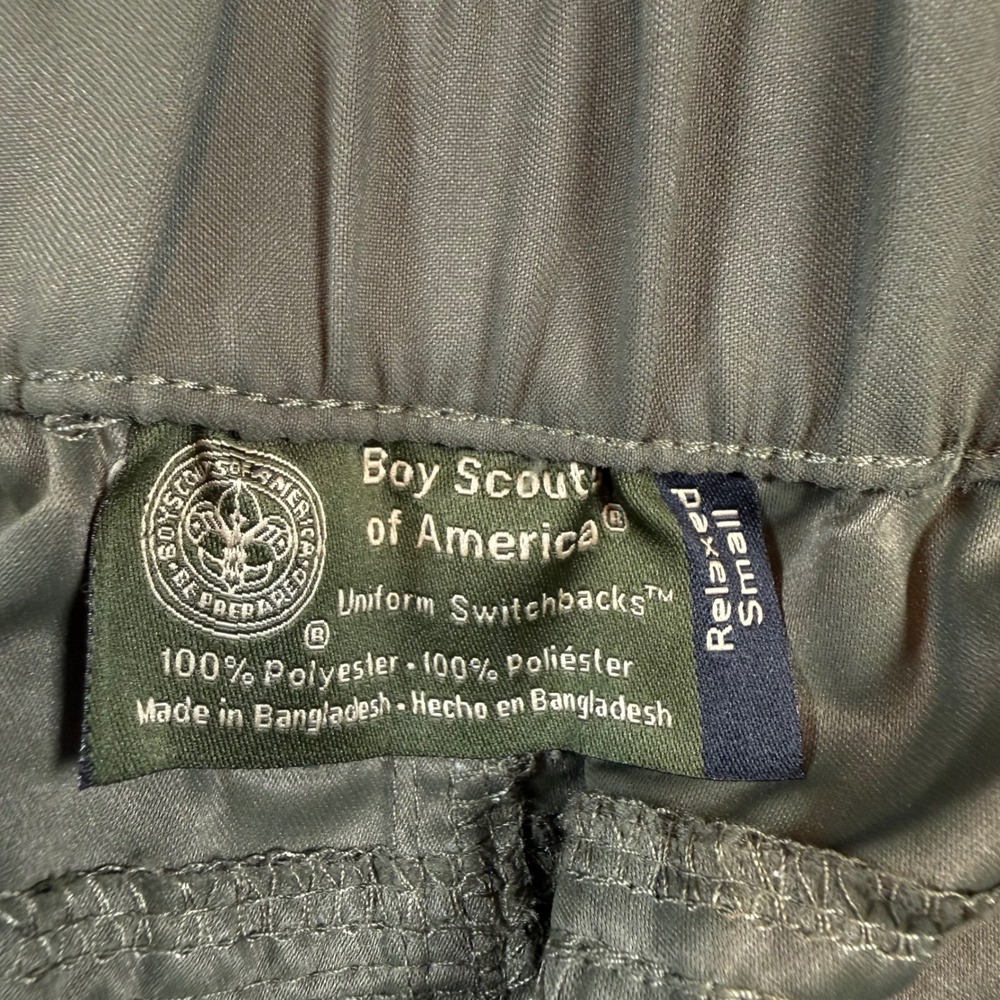 NEW Boy Scouts of America Men Small Green Relaxed Fit Convertible Uniform Pants - Picture 9 of 9